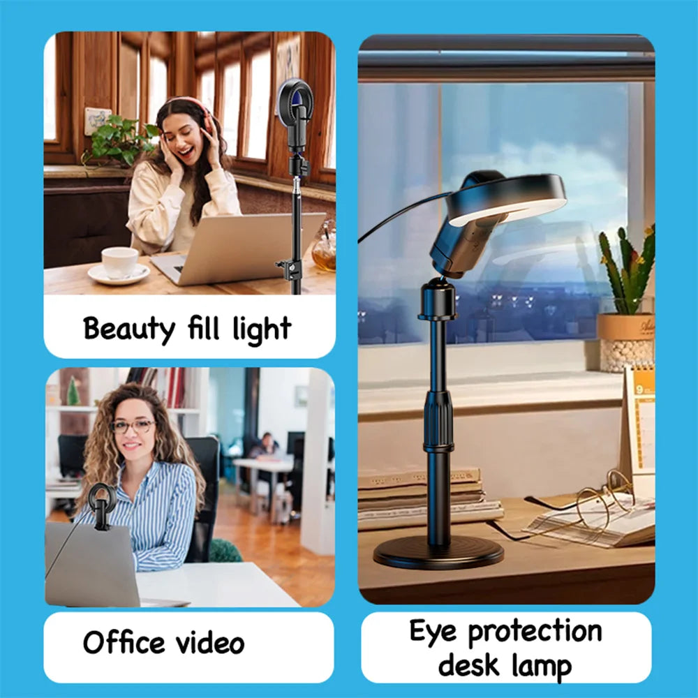 Webcam 4K Streaming Ring Light LED Autofocus Zoom 9x Télécommande USB-C – CLEVI Paris