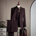 Costume 3 Pièces Homme Laine Coupe Slim Banquet Mariage – CLEVI Paris