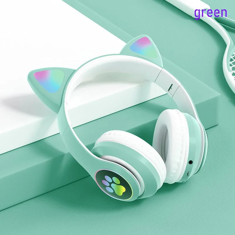 Casque Bluetooth Oreilles de Chat LED Micro Enfant Fille – CLEVI Paris