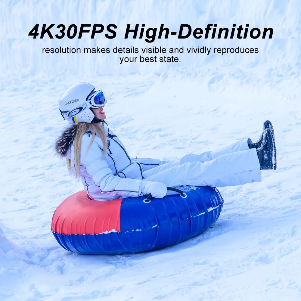 Caméra d'Action 4K Ultra HD OURLIFE Q100 – 16MP, WiFi, Étanche 30m, Grand Angle 170°