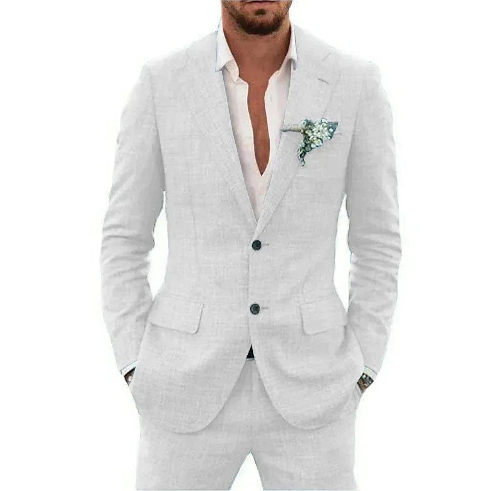 Costume homme 2 pièces en lin – CLEVI Paris