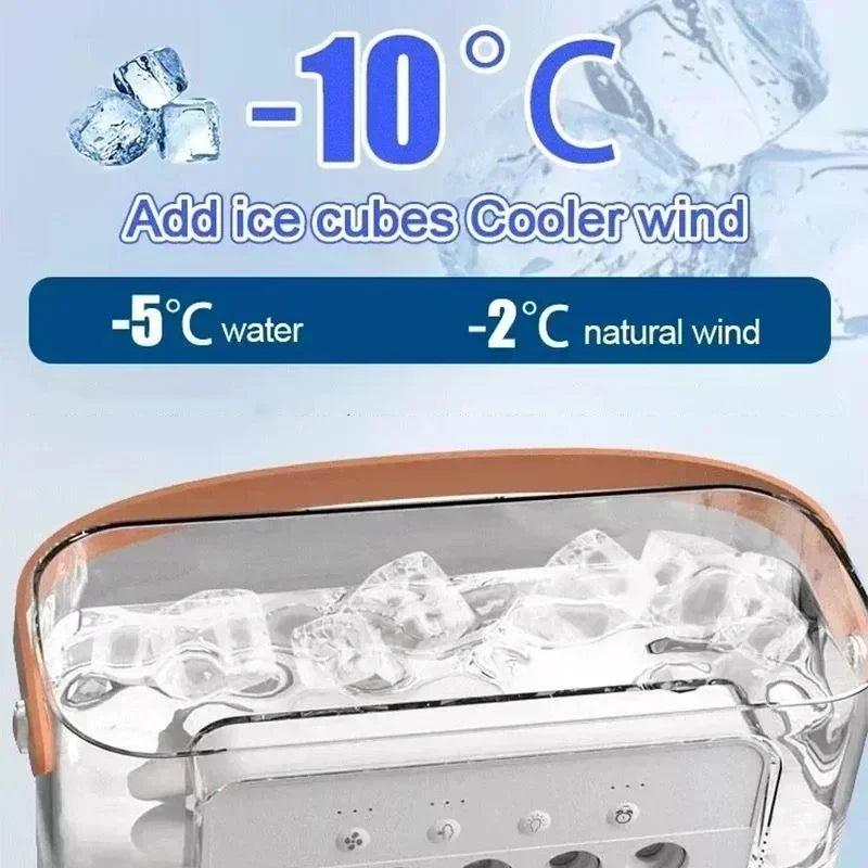 Ventilateur Humidificateur 3-en-1 avec Lumière LED 7 Couleurs — CLEVI Paris