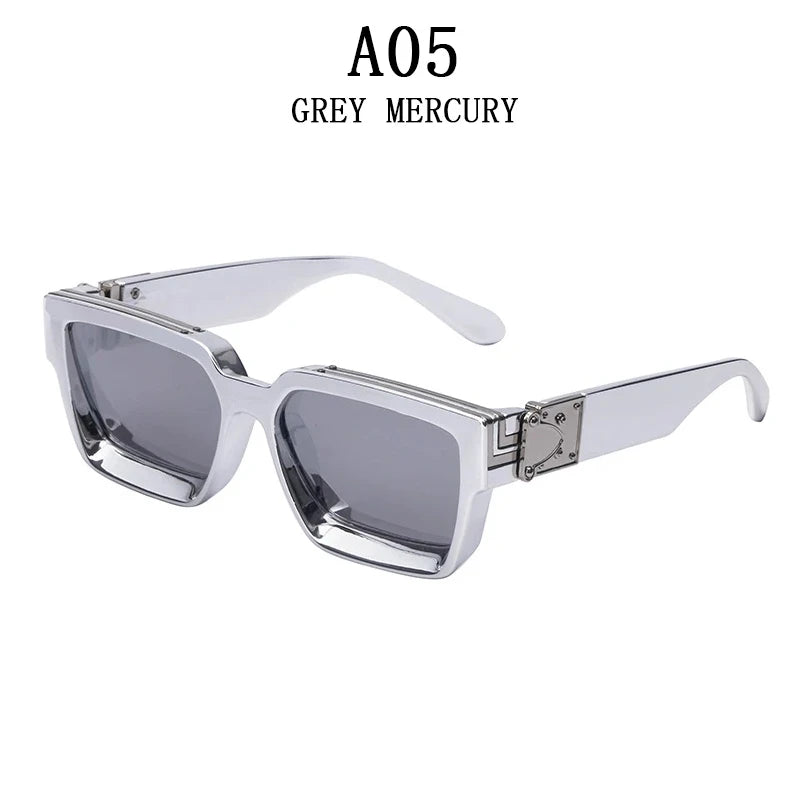 Lunettes de Soleil Carrées Vintage UV400 Unisexe – CLEVI Paris