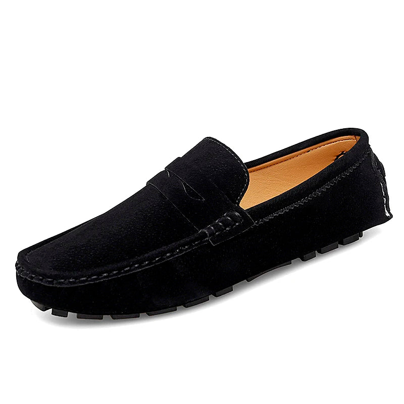 Mocassins Homme Cuir Suédé Yeinshaars – Chaussures Plates Confortables Slip-On – CLEVI Paris