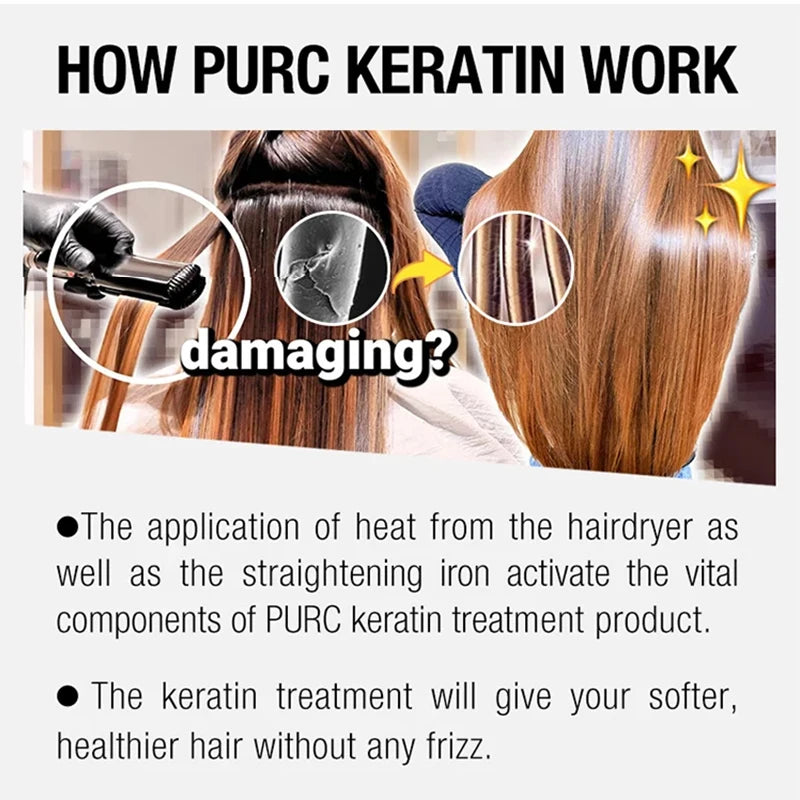 Traitement Kératine Brésilien PURC Lavande 12% | Lissage & Réparation | 100ml & 1000ml – CLEVI Paris