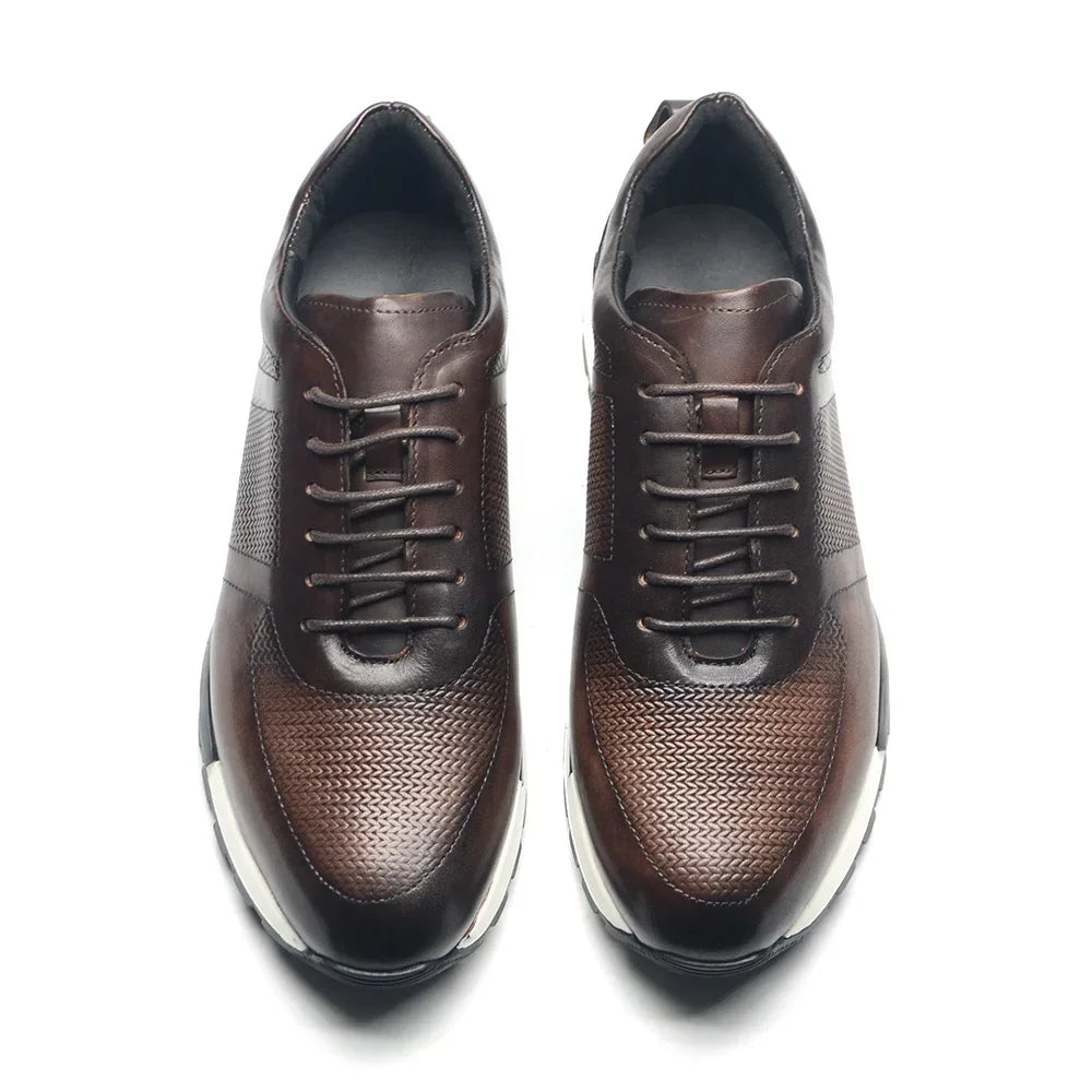 Oxford Homme Luxe Cuir Véritable Style Européen | Ajouré Lacets 4 Coloris