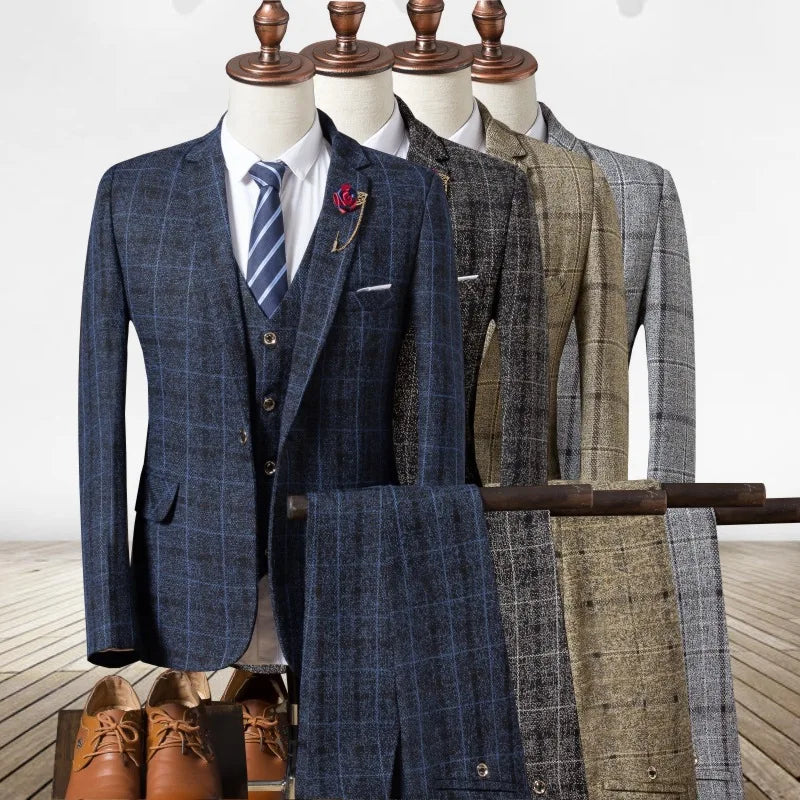 Costume homme 3 pièces à chevrons – CLEVI Paris