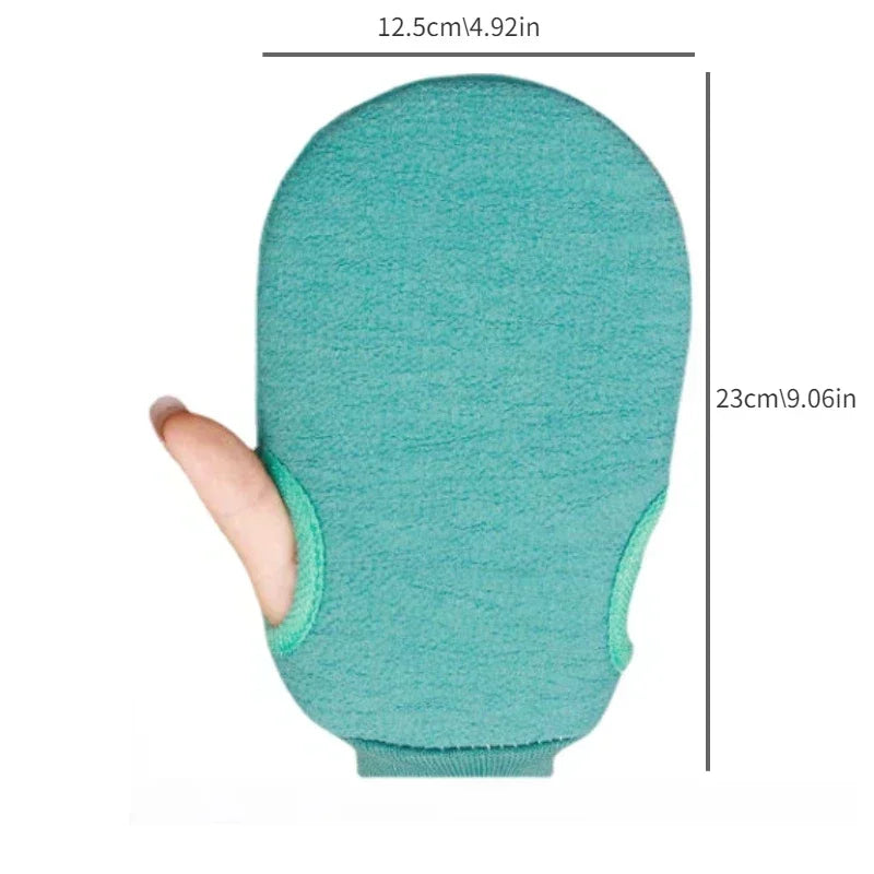 Gant Exfoliant Bain & Douche — Peeling Corps, Élimine Cellules Mortes, Vert Blanc Rose Bleu | CLEVI Paris