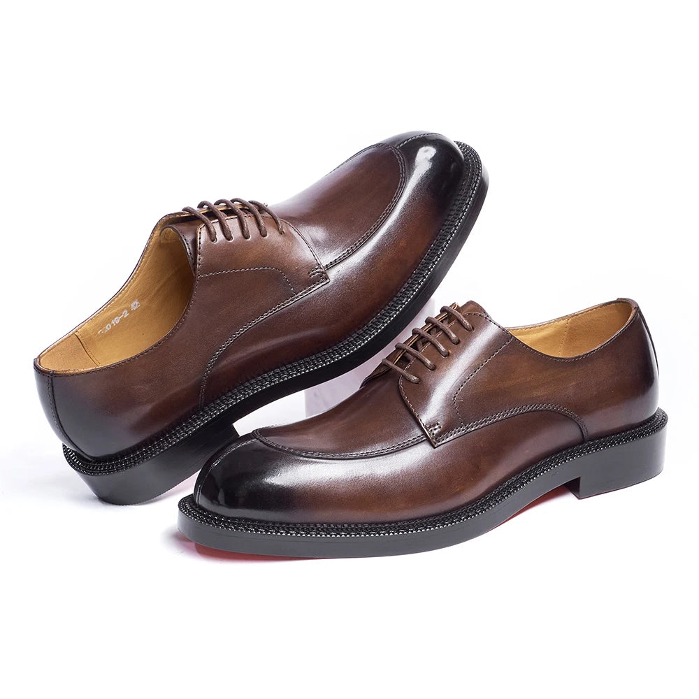 Oxford Homme Cuir Véritable Lacets Wholecut – Bout Pointu, 3 Coloris, EU 39-46 – CLEVI Paris