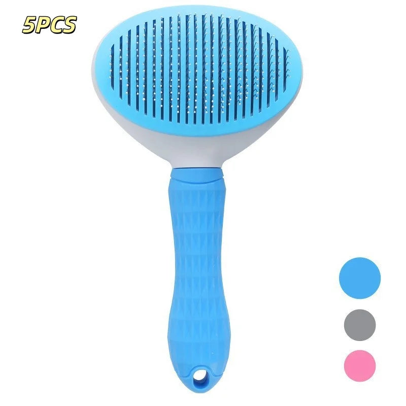 Brosse Auto-Nettoyante Chien & Chat Massage & Démêlage — CLEVI Paris