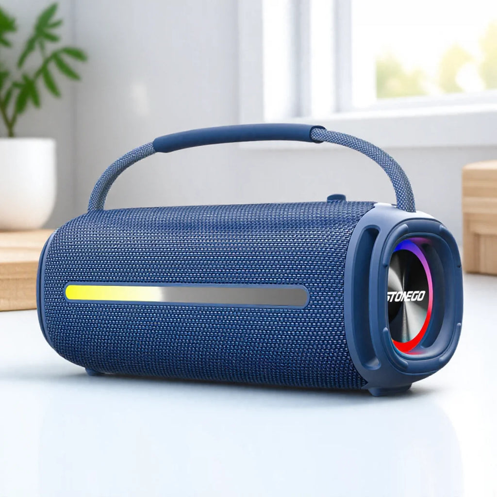 Enceinte Bluetooth 20W – IPX6, RGB, TWS, 33h, AUX & TF | STONEGO