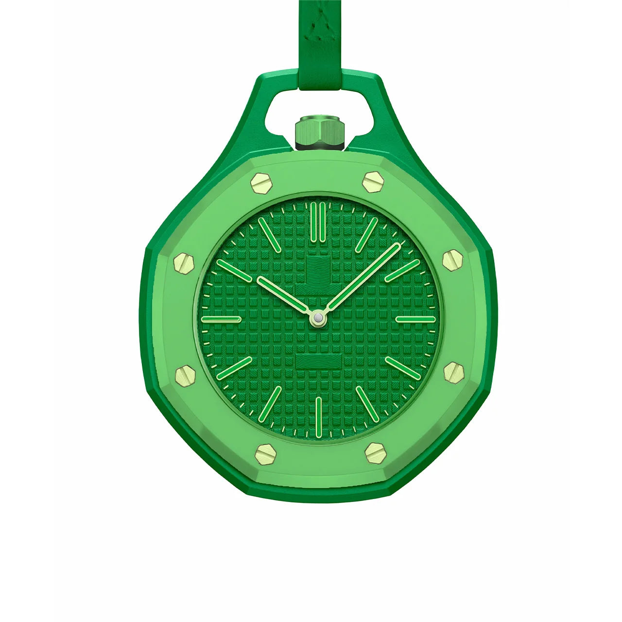 Montre Quartz Boîtier Octogonal Unisexe Bracelet Cuir Multicolore – CLEVI Paris
