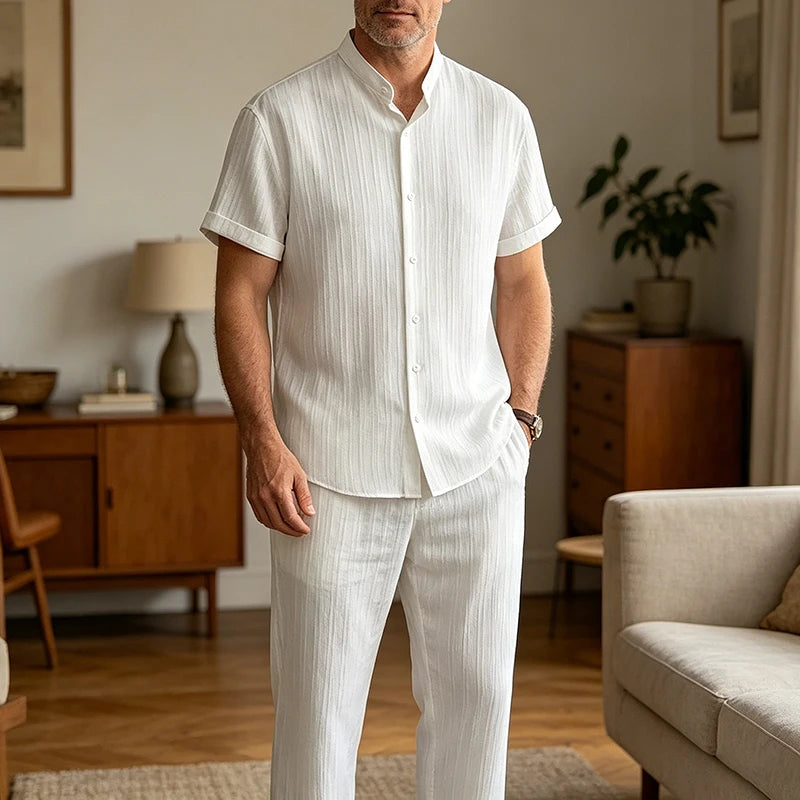 Ensemble homme col montant et bas à cordon – CLEVI Paris