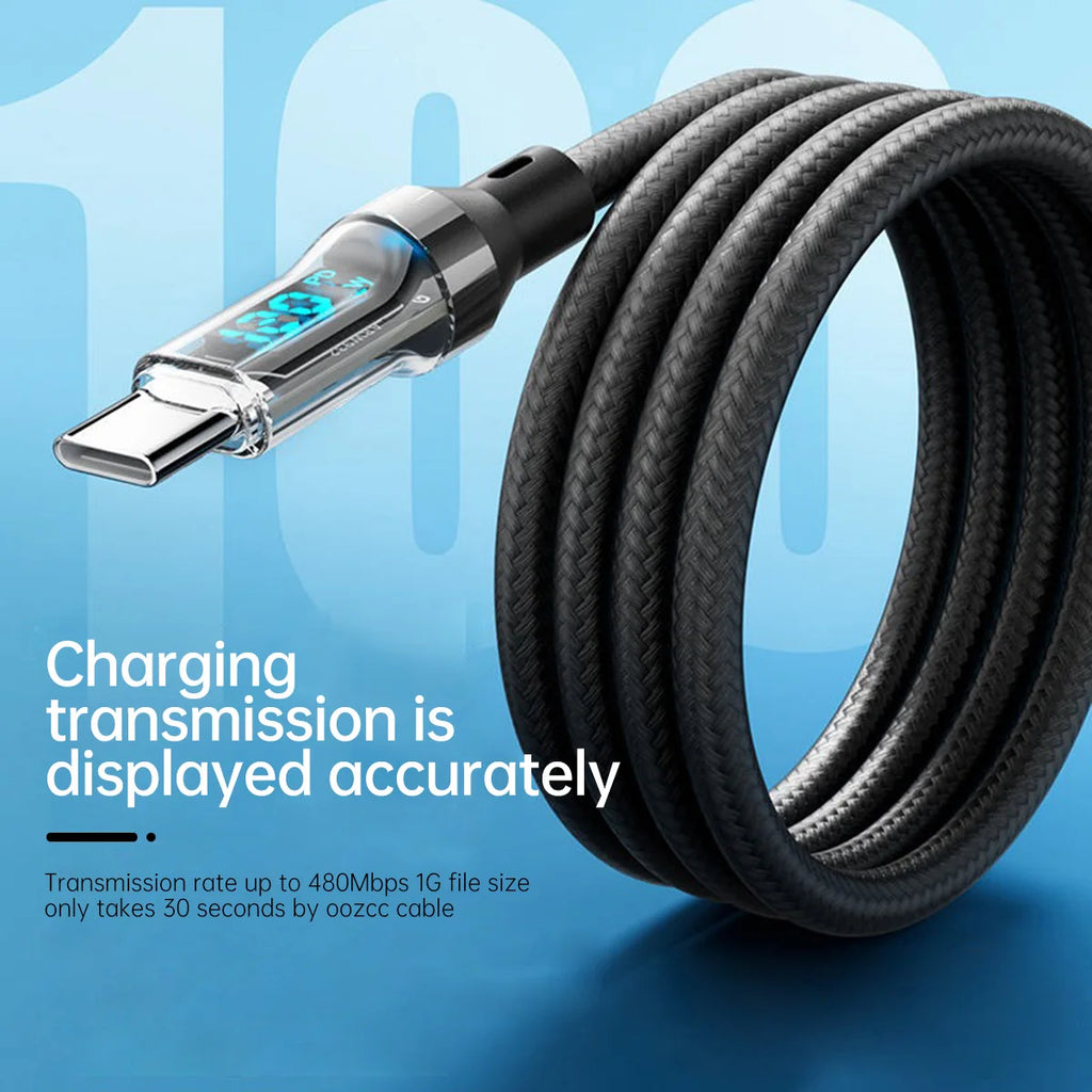 Câble Charge Rapide 120W Affichage LCD USB-C Lightning – CLEVI Paris