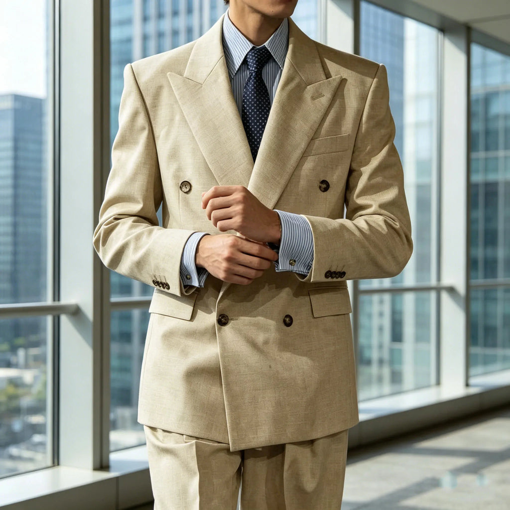 Costume homme 2 pièces coton et lin – CLEVI Paris