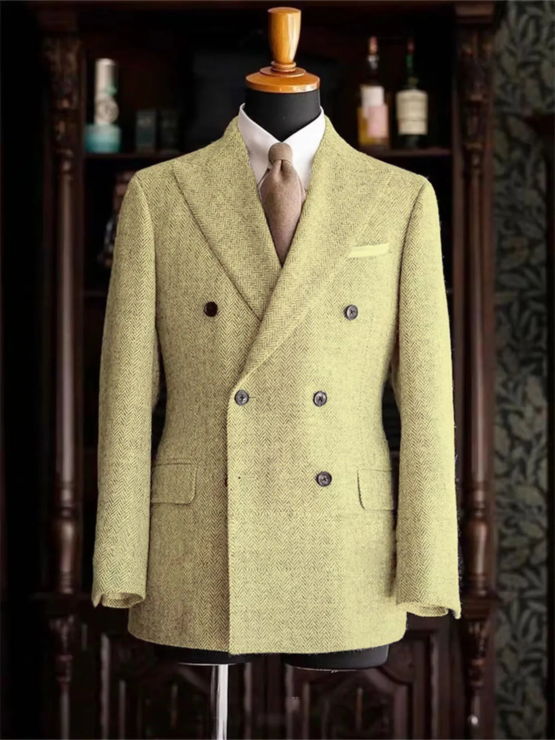 Blazer homme double boutonnage à chevrons – CLEVI Paris