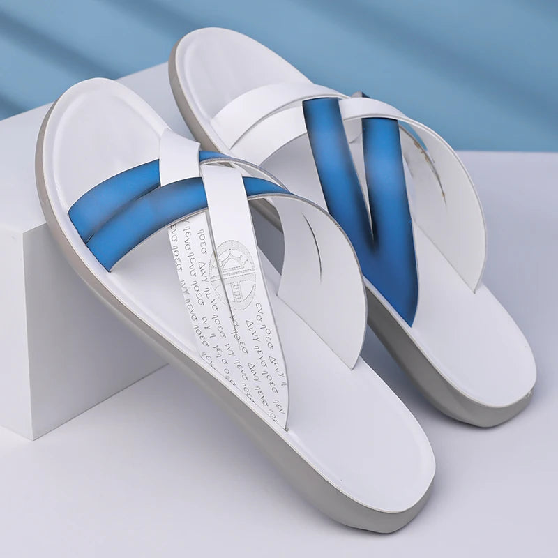 Claquettes Homme Semelle Souple Antidérapantes Street Style – Pointures 38-48 – CLEVI Paris