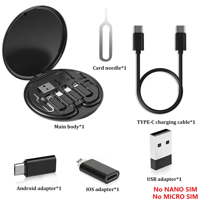 Kit Adaptateurs USB-C 65W 7-en-1 Support Téléphone SIM TF – CLEVI Paris