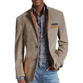 Blazer homme à chevrons avec détails façon daim – CLEVI Paris