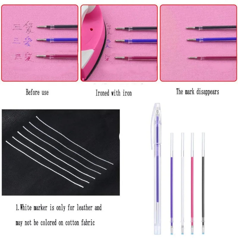 Stylo Thermique Effaçable | Recharges Couture, DIY & Cuir, Lot 40 pcs + Stylo + Boîte – CLEVI Paris