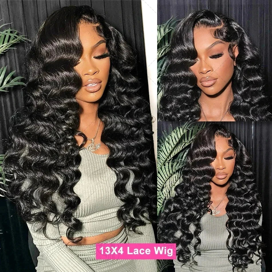 Perruque Lace Front Cheveux Humains Brésiliens Ondulés Loose Wave 13x4 & 13x6 HD Densité 180-250% 18-40 Pouces – CLEVI Paris