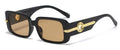 Lunettes de Soleil Rectangulaires Retro Petite Monture Fleur Métal UV400 Femme – CLEVI Paris