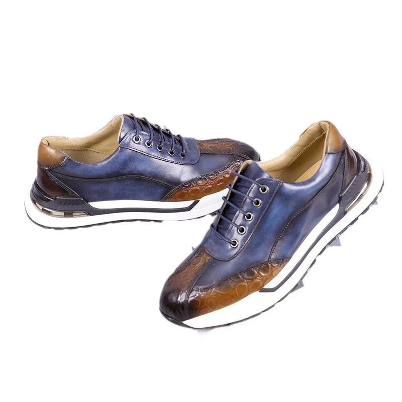 Sneakers en cuir à lacets pour homme – CLEVI Paris