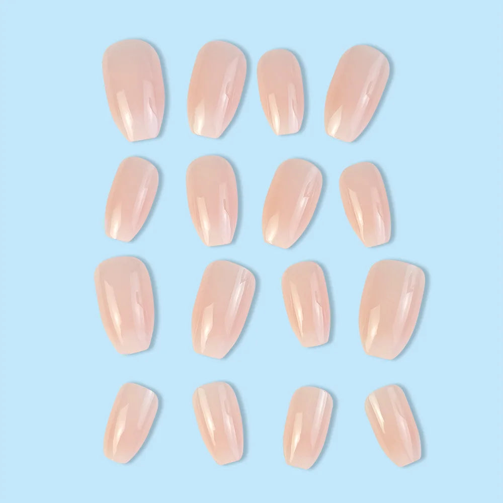 Faux Ongles Press-On Forme Ballerine | Lot de 24, Dégradé Rose, Réutilisables – CLEVI Paris