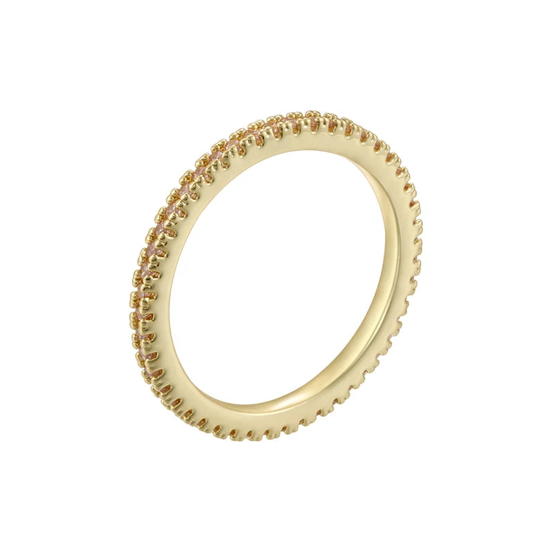 Bague Couple ZHUKOU Style Coréen Pierre CZ Plaqué Or 18K Unisexe Tailles 6-7-8 – CLEVI Paris