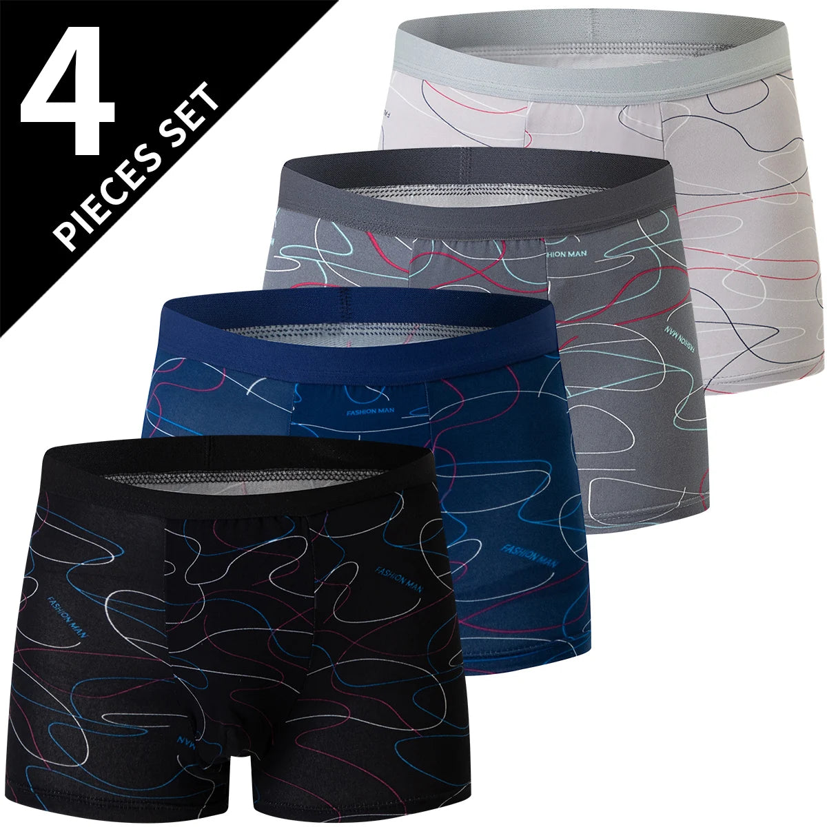 Lot de 4/5 Boxers Homme – Tailles Européennes & Motifs Mode – CLEVI Paris