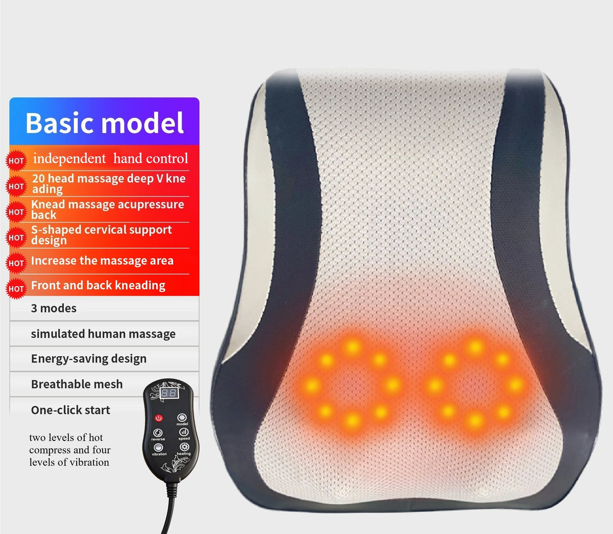 Coussin Massant Cervical Électrique Airbag & Chaleur – CLEVI Paris
