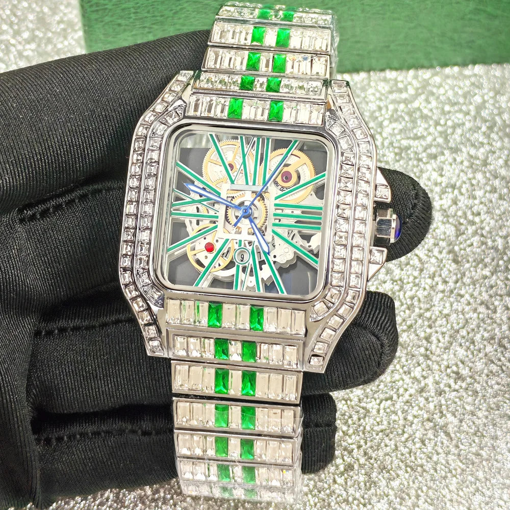 STARPERISH Montre Automatique Homme Squelette Bling Hip Hop Acier Lumineux – CLEVI Paris