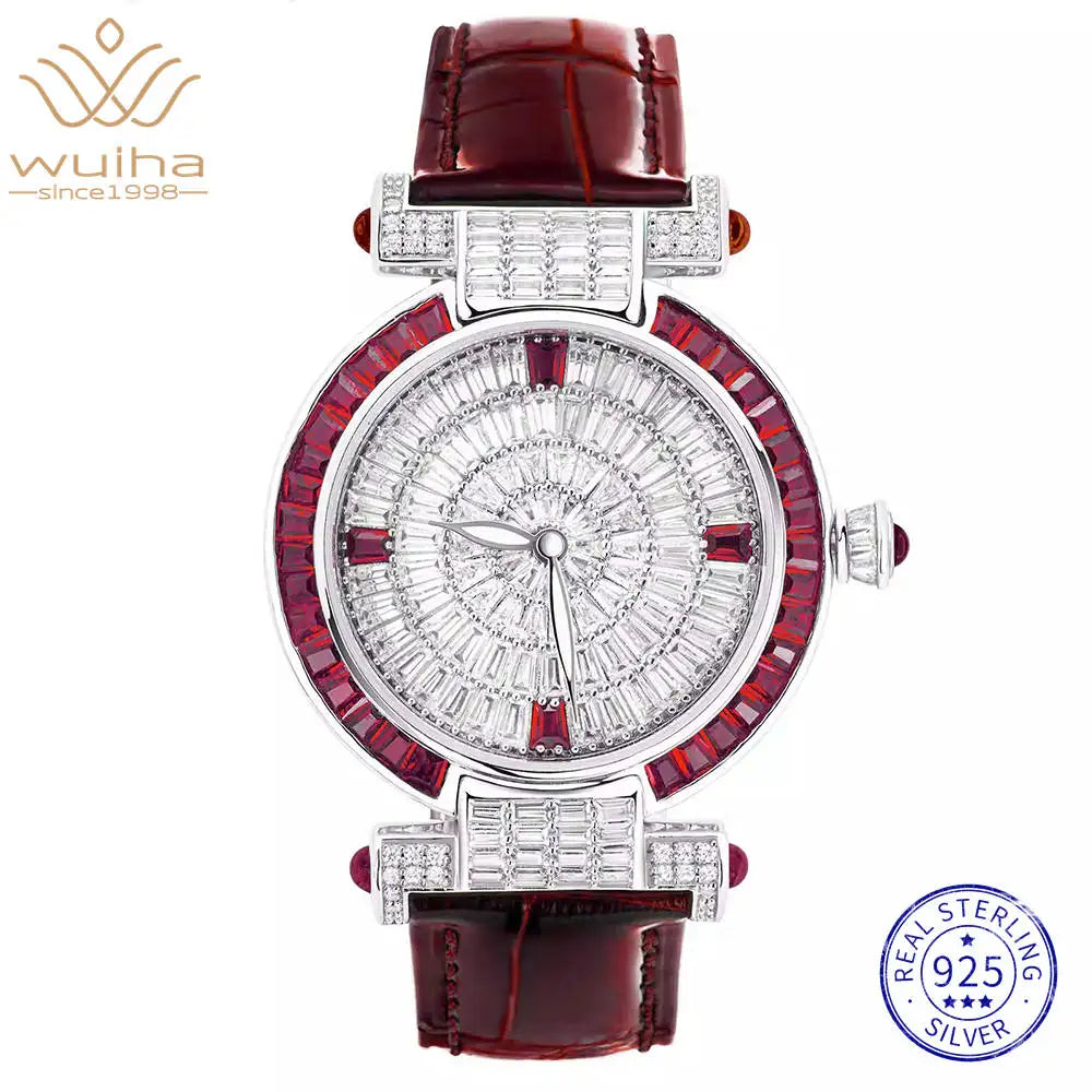 Montre Femme Rubis Saphir Argent 925 Vintage Quartz – CLEVI Paris