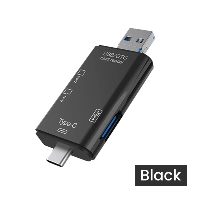 Lecteur de Cartes 5-en-1 & 6-en-1 USB OTG SD/TF — CLEVI Paris