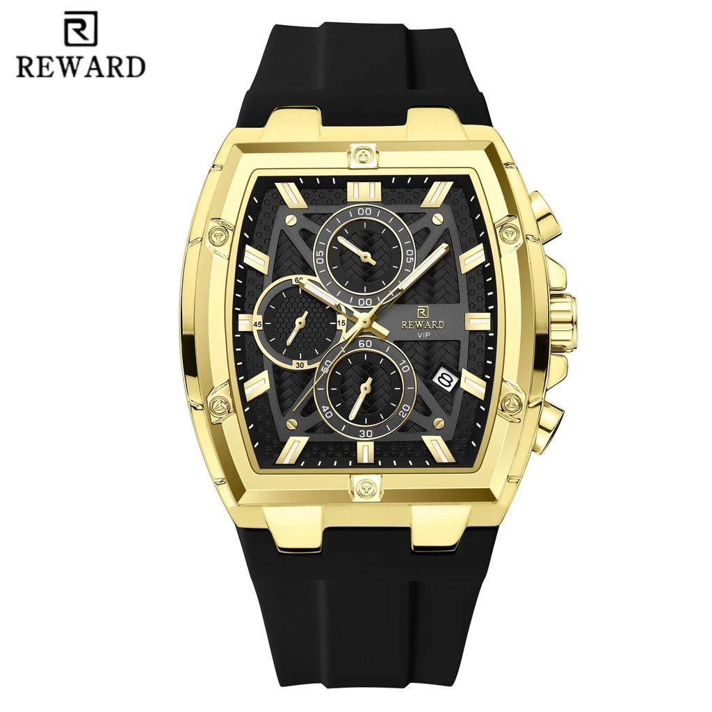 REWARD RD832261M Montre Homme Quartz Tonneau Chrono Calendrier Lumineux 30M – CLEVI Paris