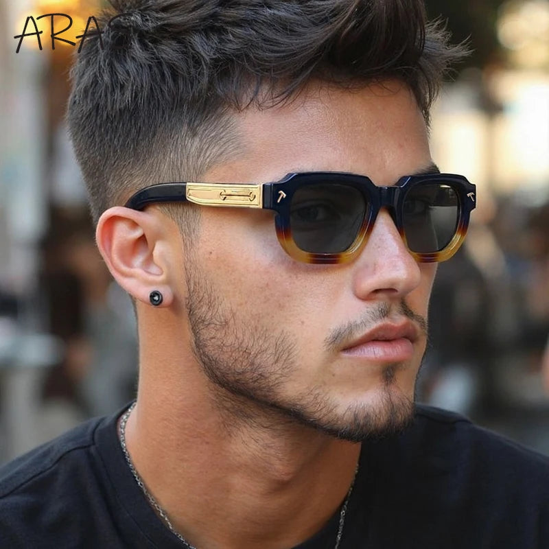 Lunettes de Soleil Carrées Polarisées Homme – Style Vintage Conduite UV400 – CLEVI Paris