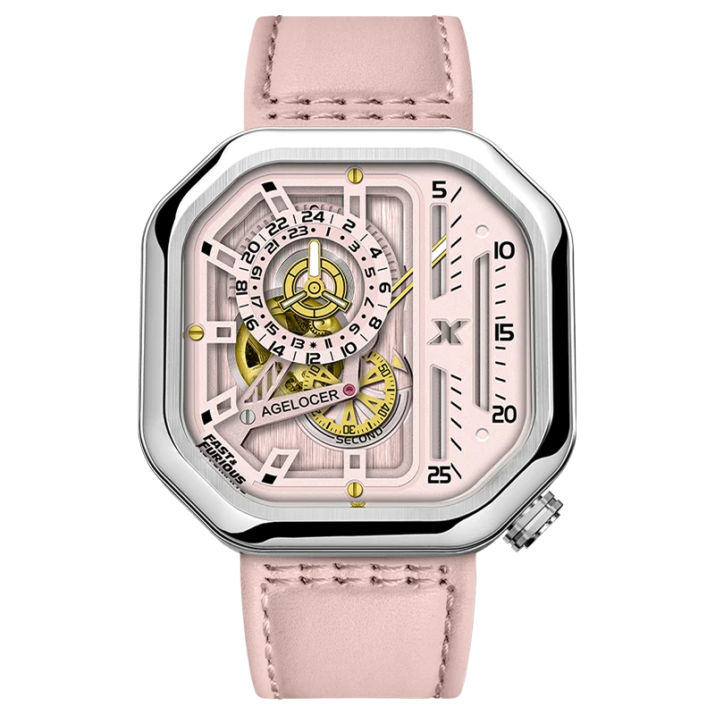 Montre Homme Automatique AGELOCER Racing Cyberpunk – Squelette 4 Couches Verre Saphir Étanche 5 Bars London Design Award – CLEVI Paris