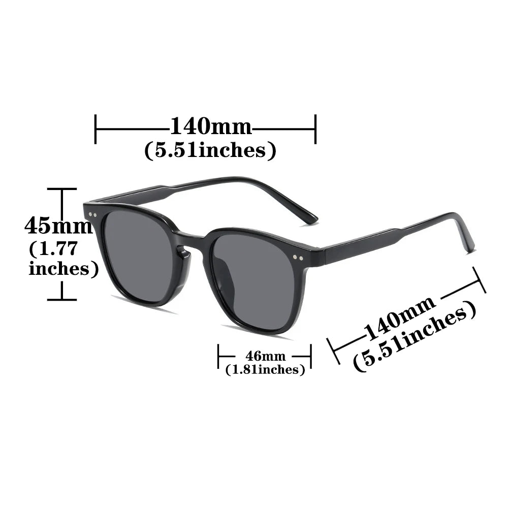 Lunettes de Soleil Carrées Vintage Miroir Unisexe – CLEVI Paris