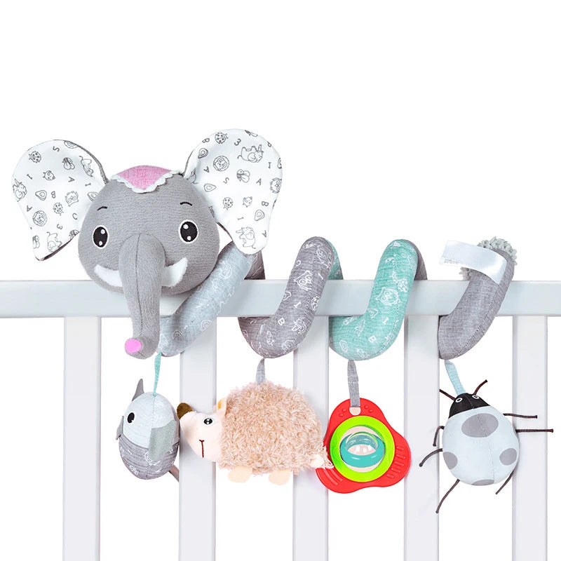 Jouet Sensoriel Bébé Spirale Peluche Animaux Musical Poussette Siège Auto QWZ – CLEVI Paris