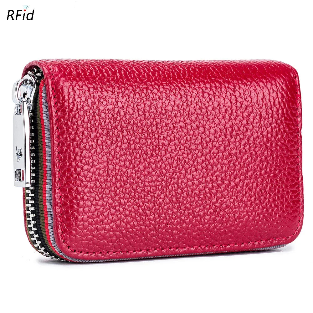Porte-cartes Zippé en Cuir Véritable — CLEVI Paris