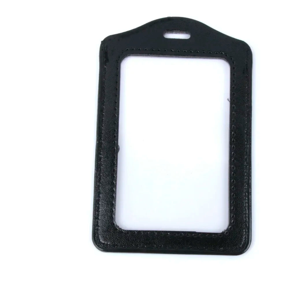 Porte-Carte Badge PU Transparent | Bordure Colorée, Trou Lanière, Style Business, 7 Coloris – CLEVI Paris
