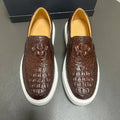 Loafers Cuir Croco Marron Homme Slip-On – CLEVI Paris