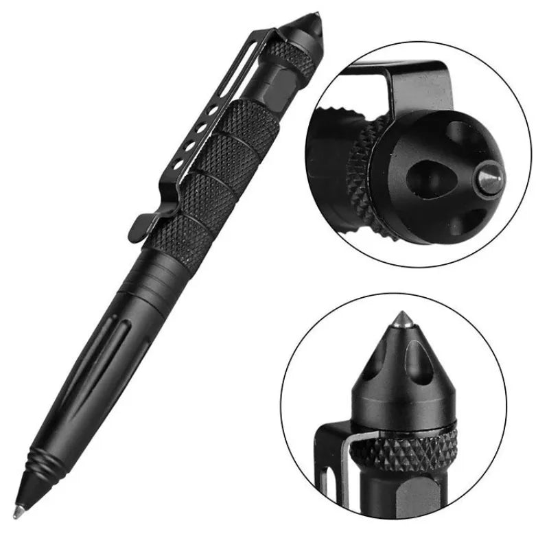 Stylo Tactique B2 Tête en Acier Tungstène — Brise-Vitre, Survie & Défense, 15cm | CLEVI Paris