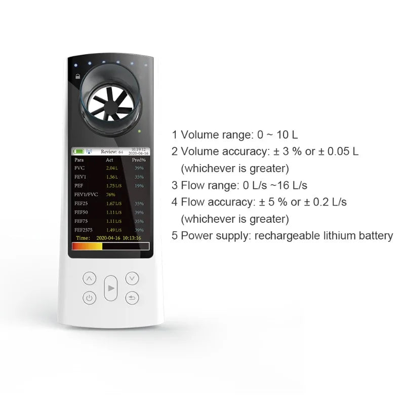 Spiromètre Numérique Contec SP80B Bluetooth Écran LCD Logiciel PC 10 Embouts – CLEVI Paris
