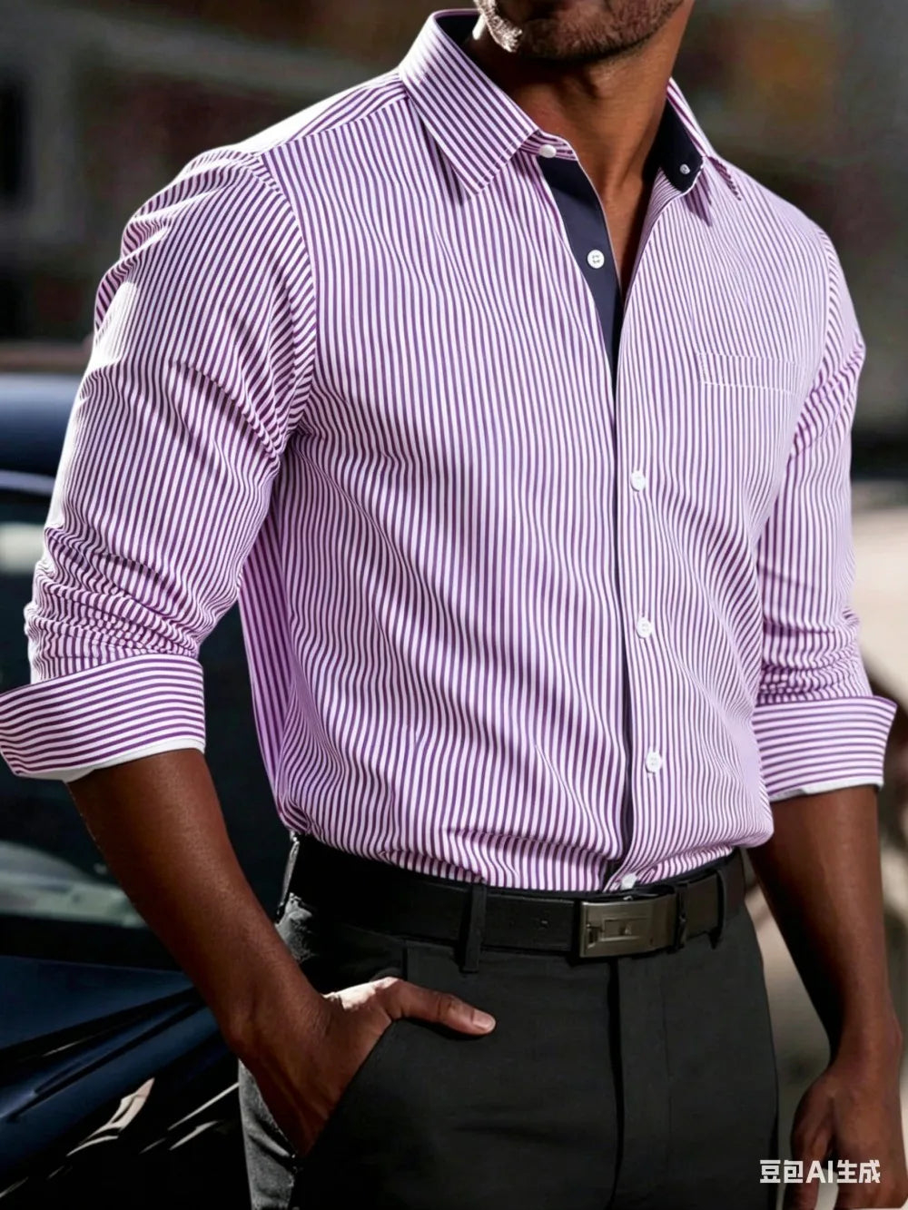 Chemise homme rayée élégante – CLEVI Paris