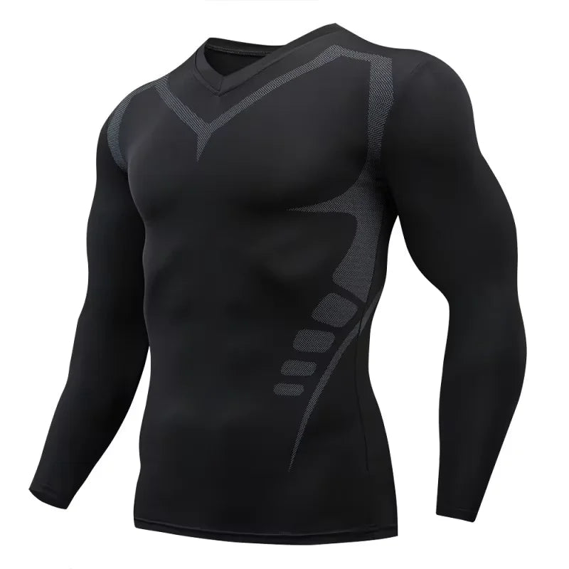 T-shirt Sport Compression Homme | Running, Fitness & Gym, Polyester Séchage Rapide – CLEVI Paris