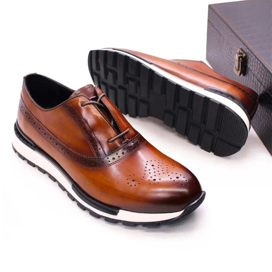 Sneakers homme en cuir de vache – CLEVI Paris