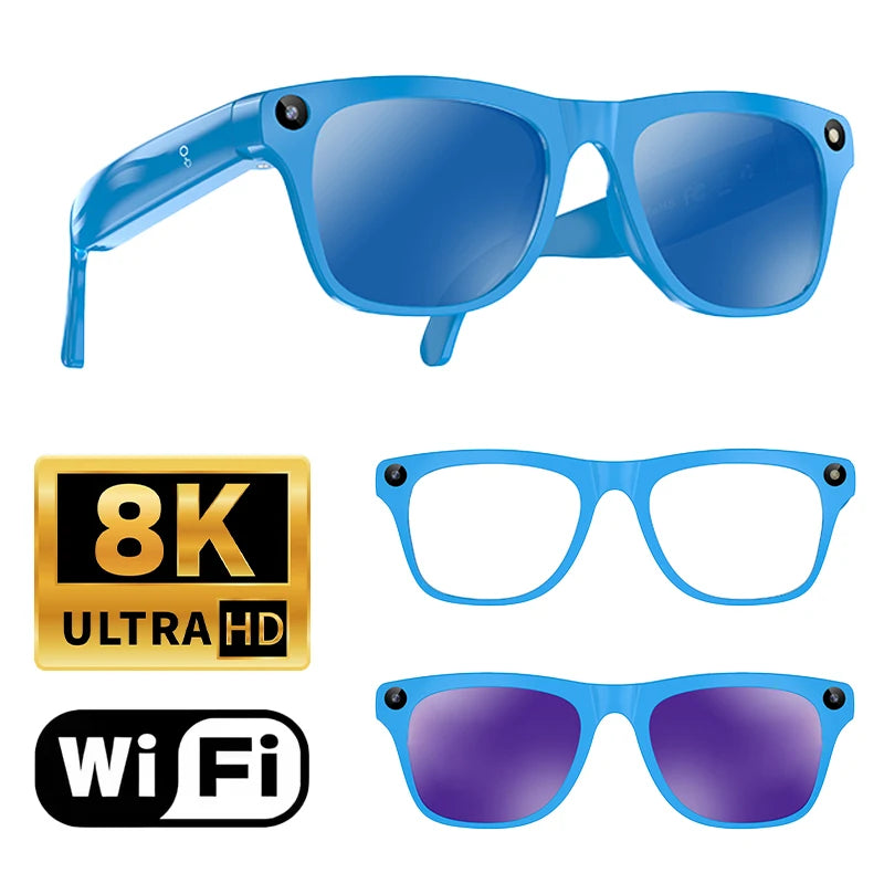 Lunettes Connectées Lenovo Smart AI – Caméra 8MP Bluetooth Traduction IA Assistant Vocal Appels Photo Vidéo Unisexe – CLEVI Paris