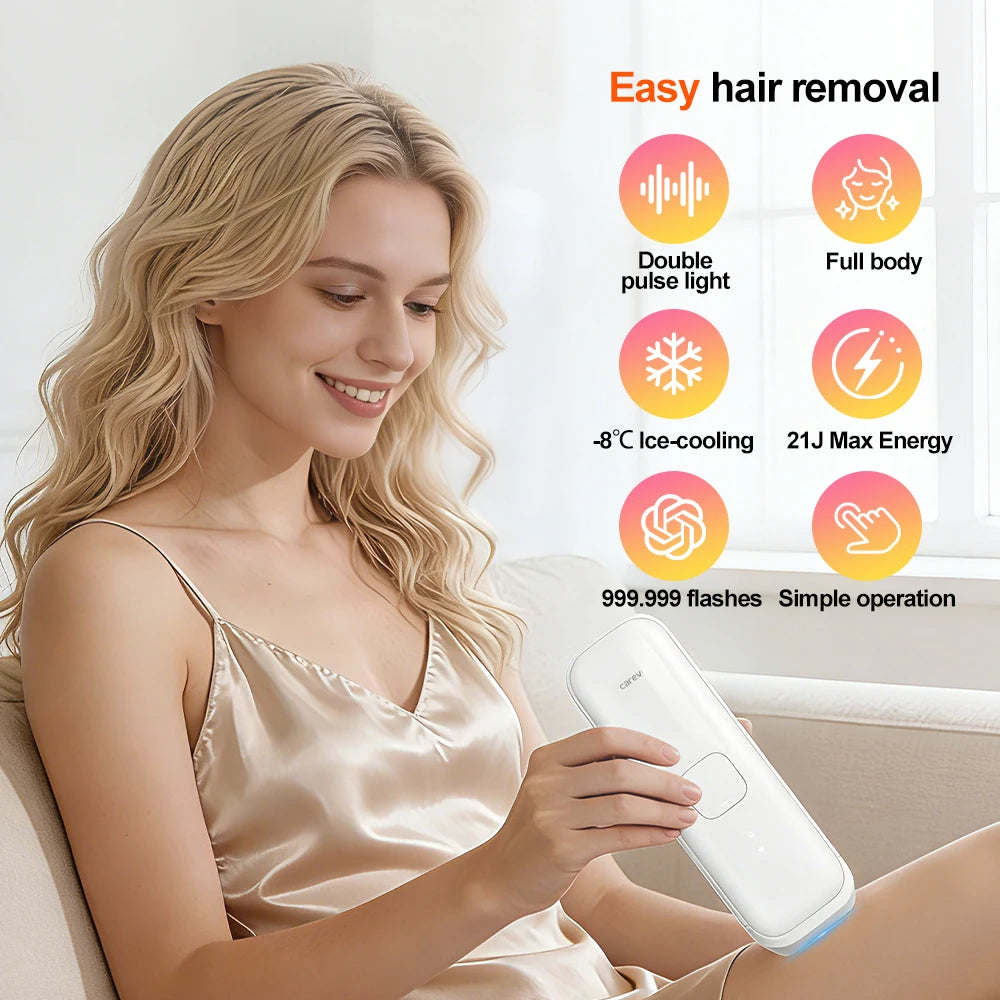 Epilateur IPL DOCTODD Carevia I6 | Refroidissement Saphir | Épilation Indolore Permanente Corps & Visage – CLEVI Paris