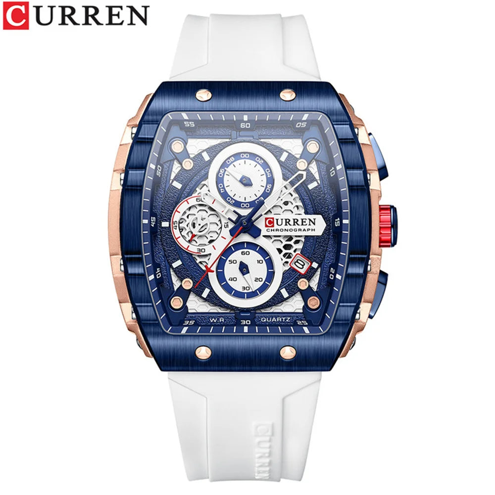 Montre Chronographe Homme CURREN 8442 – Bracelet Silicone Sport